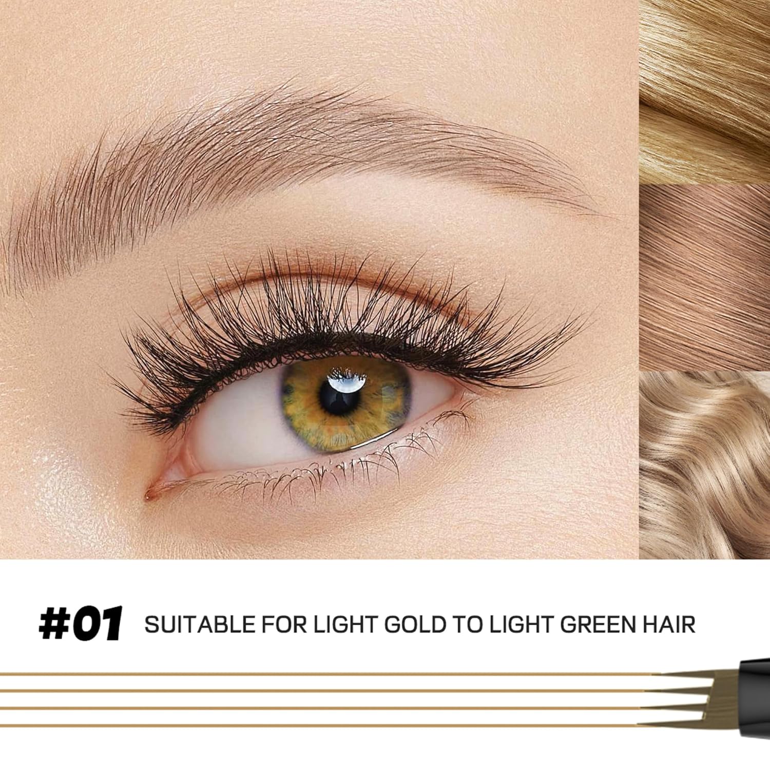 2 Pack Eyebrow Pen, Waterproof Microblading Eyebrow Pencil, 4 Tip Precise Eye Brow Makeup Pen for Women to Effortlessly Create Hair Like Natural Brows, Non Dry Out and Last All Day (Light Brown)-FemmiqueWomen