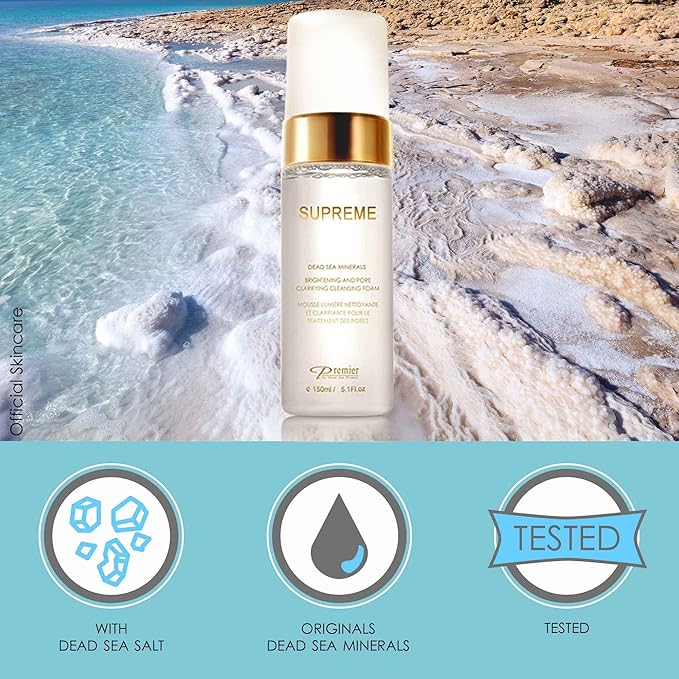 Premier Dead Sea Supreme Brightening & Pore Clarifying Cleansing Foam 5.1 Fl oz-FemmiqueWomen