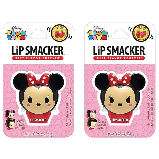 (2 Pack) Lip Smacker Balms, Limited Edition, Strawberry Lollipop Flavor Y-FemmiqueWomen