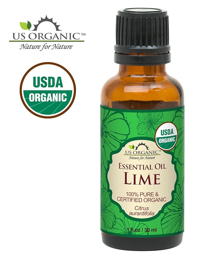 US Organic Lime Essential Oil - Certified Organic, Steam Distilled - W/Euro droppers (More Size Variations Available) (30 ml / 1 fl oz)-FemmiqueWomen