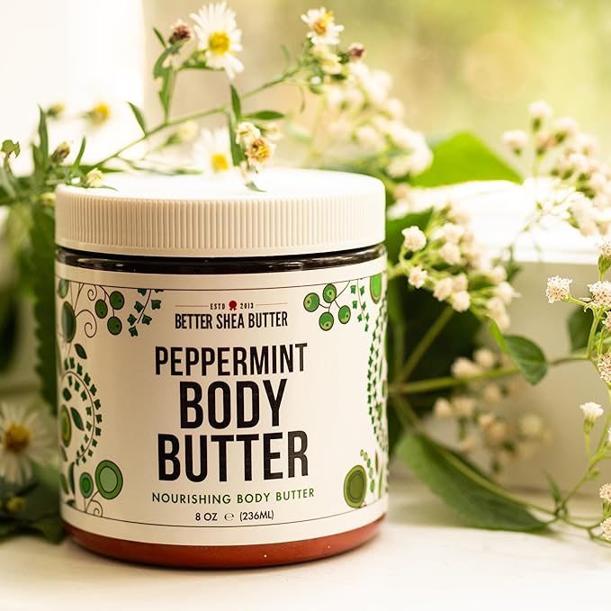 Peppermint Body Lotion | Moisturizer for Dry Skin | with Raw Shea Butter and Jojoba Oil | No Synthetic Fragrances, Non-Greasy Body Cream for Men and Women | 8 oz-FemmiqueWomen