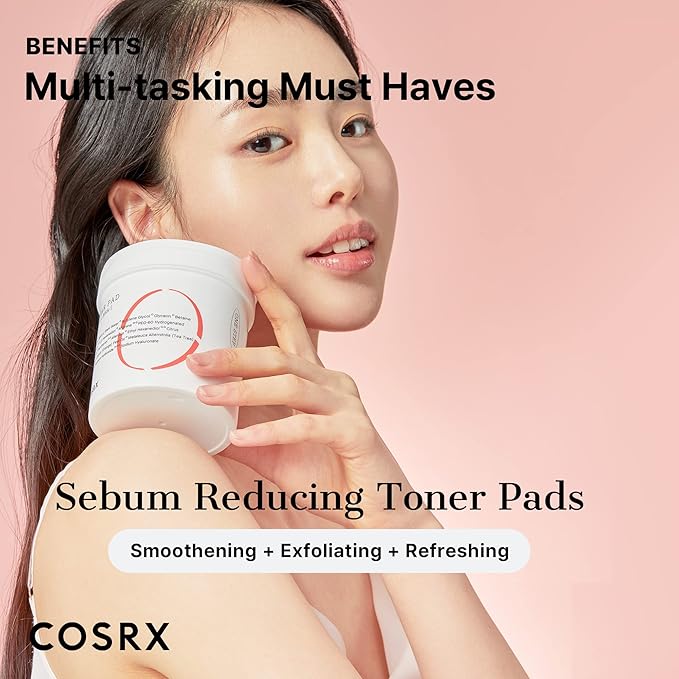COSRX BHA Toner Pads, 70 Sheets, Exfoliating Pads for Dead Skin & Blackheads, Minimize Pores, Prevent Breakouts, Improve Skin Texture, Korean Skin Care-FemmiqueWomen