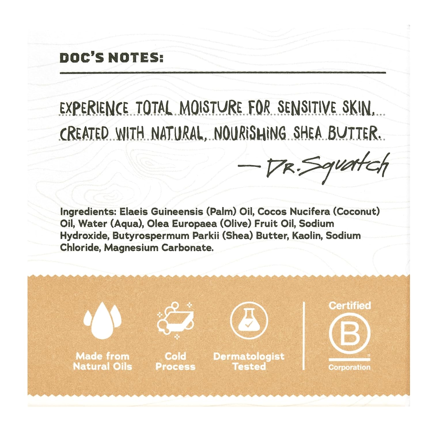 Dr. Squatch NEW Total Moisture Bar Soap for Men - No Added Fragrance Formulated for Sensitive Skin - Shea Butter (5 oz, 3-pack)-FemmiqueWomen