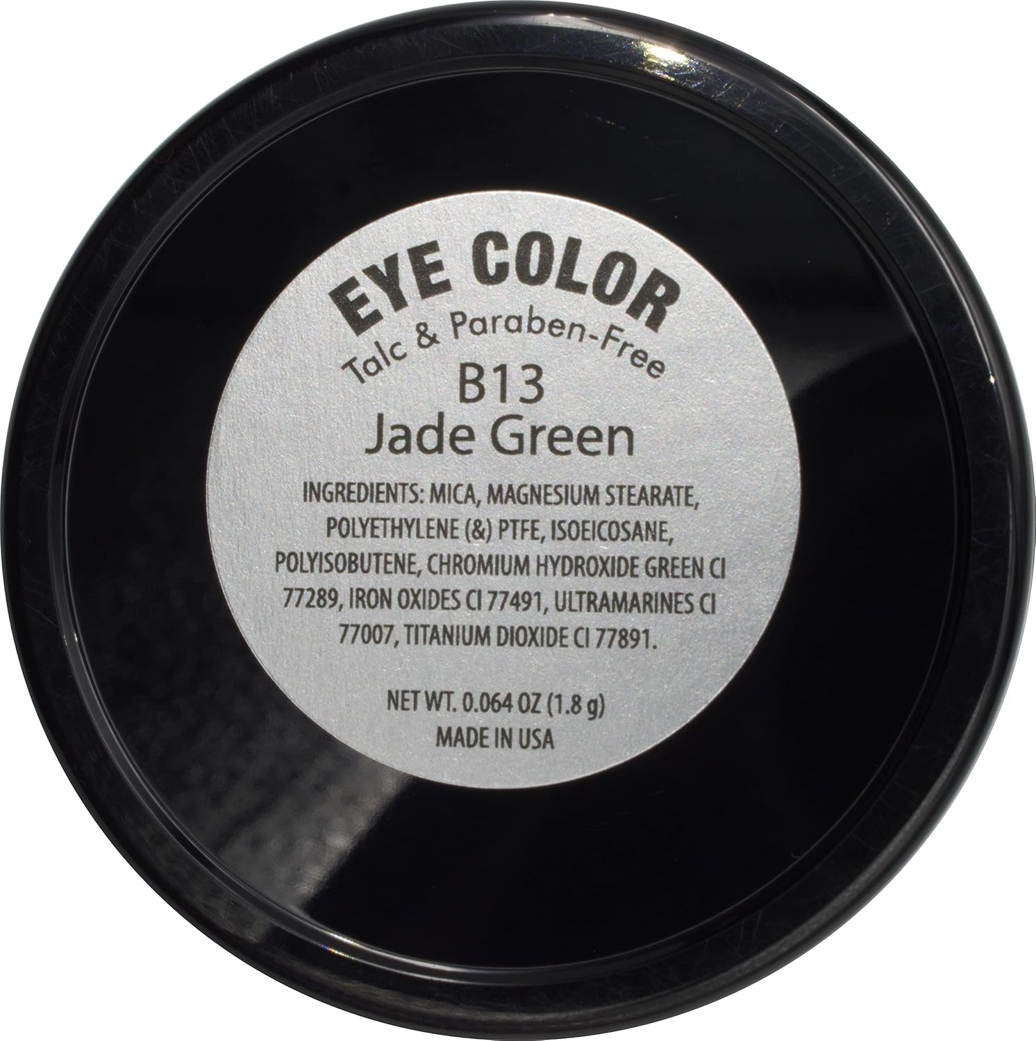 Jade Green Shimmering Eucalyptus Olive Soft Pressed Powder Single Vegan Eyeshadow; Talc, Paraben & Cruelty Free-FemmiqueWomen