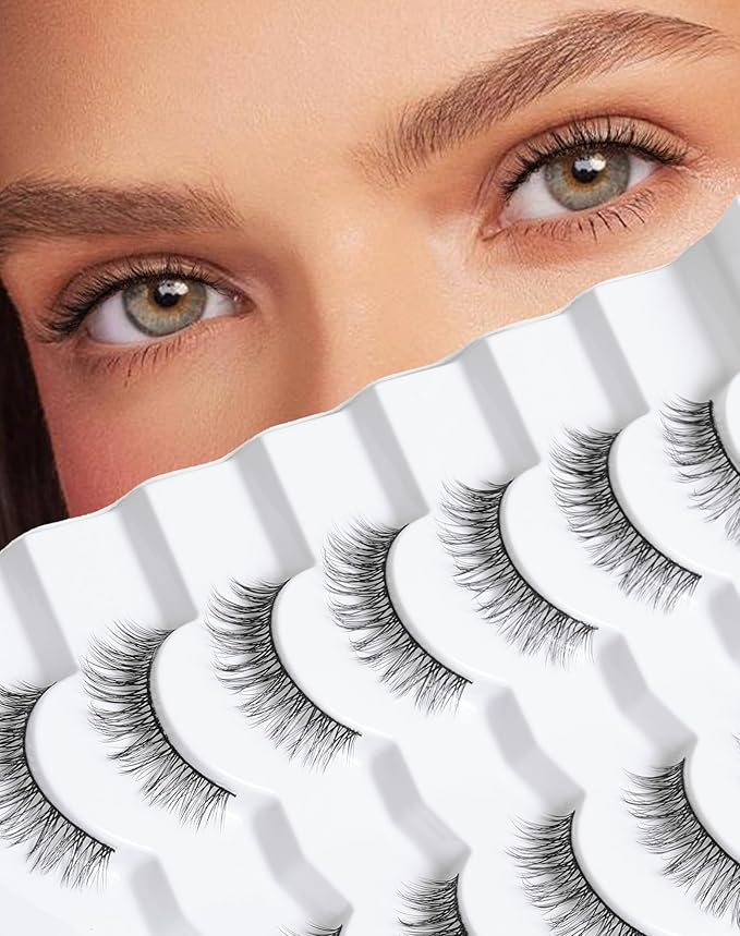 Onlyall Lashes Mink False Eyelashes Natural Wispy Lashes Soft Faux Mink Lashes Fluffy False Lashes DK72-FemmiqueWomen