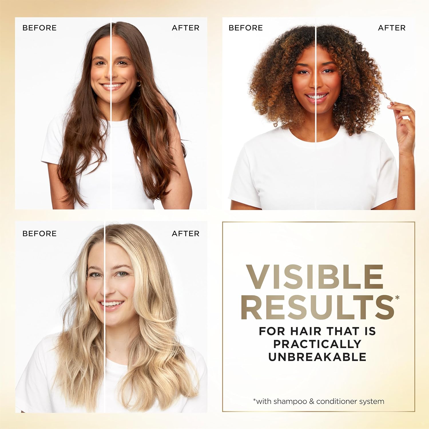 Pantene Infinite Lengths Shampoo, Sulfate Free with Biotin + Collagen, Strengthens Brittle Hair, Up to 90% Less Breakage, Safe for Color Treated Hair, Pro-V Miracles, Floral Scent, 30 Fl Oz-FemmiqueWomen