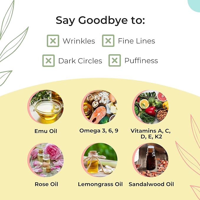 Australian Emu Oil with Vitamin E & C - 50mL Skin Brightener Serum for Face & Body to Reduce Visible Signs of Aging, Spots & Sun Damage - Antioxidant w/Omega 3 6 9 & Essential Oils by Y-Not Natural-FemmiqueWomen