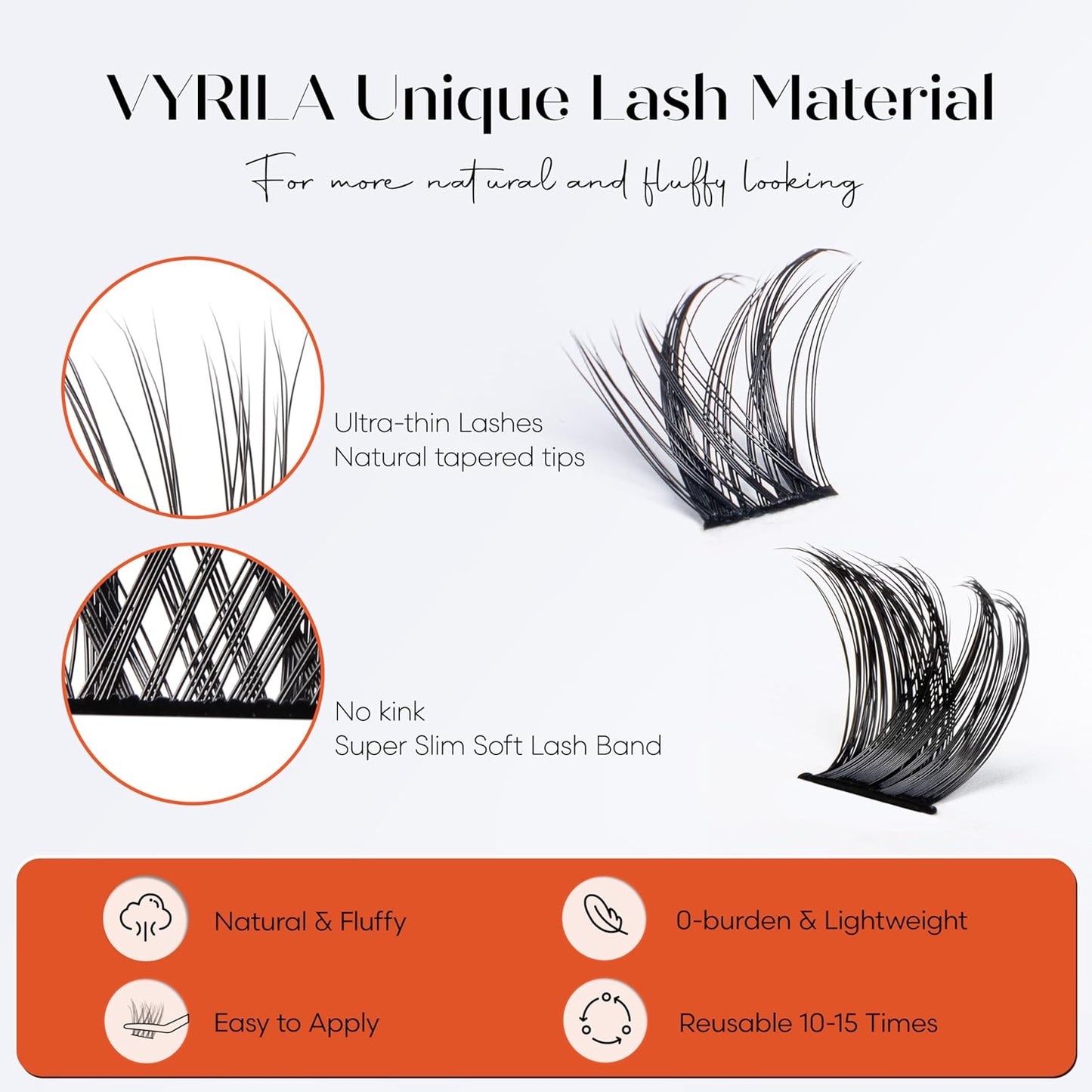 Lash Clusters Kit-VYRILA 0.07mm Wispy 8-14mix C Curl Eyelash Clusters with Lash Bond and Seal Waterproof, Eyelash Tweezers (S03+S05 KIT 138pcs-8-14mix)-FemmiqueWomen