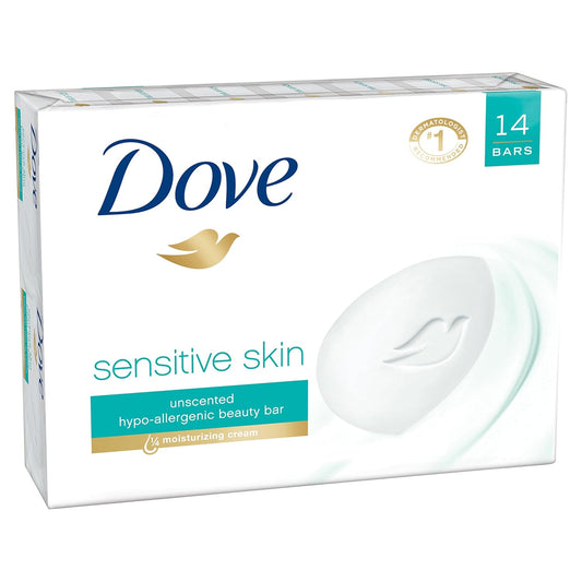 Dove Beauty Bar, Sensitive Skin 4 oz, 14 Bar-FemmiqueWomen