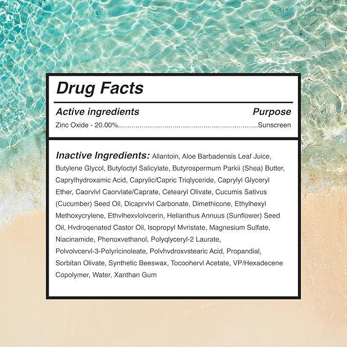 Surface Mineral Sunscreen Face Stick SPF 60, Lightweight Non-Nano Zinc Oxide Formula, Reef Friendly, Broad Spectrum UVA UVB Protection, Water Resistant Sun Care for 80 Minutes, Tinted, 0.5oz-FemmiqueWomen