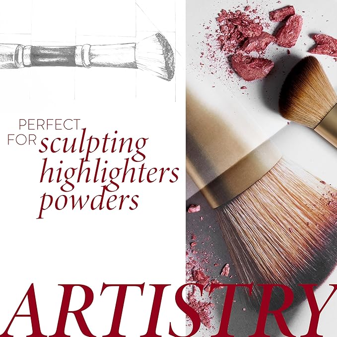 LAURA GELLER NEW YORK Angled Blush Brush with Black Wooden Handle & Dense Bristles for Makeup Application-FemmiqueWomen