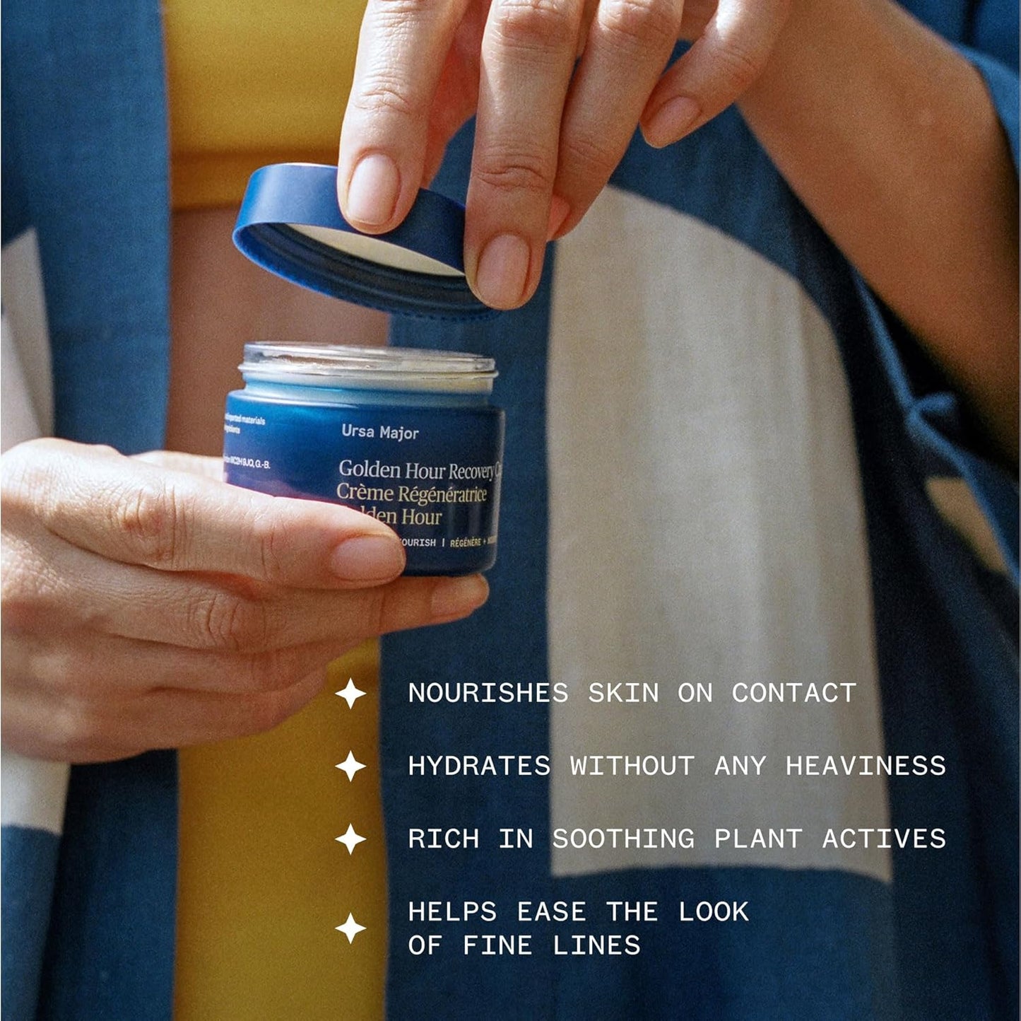 Ursa Major Golden Hour Face Moisturizer | Vegan Recovery Cream for Daily Facial Moisturizing | Repair & Hydrate | Natural Formula for All Skin Types | Cruelty Free & Non-Toxic 1.57 oz-FemmiqueWomen