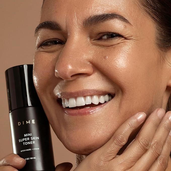 DIME Beauty Mini Super Skin Toner, Alcohol-Free Witch Hazel Toner, Travel-Size Toner with Cucumber Extract, 2 oz / 60 ml-FemmiqueWomen