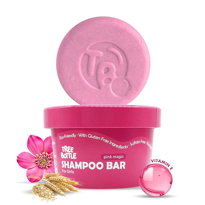 Hydrolyzed Oat Protein + Squalane Shampoo Bar for Girls - 4.5oz - For all Hair Types - Gentle on sensitive Eyes & Scalp - Natural, Tear-Free, Sulfate & Paraben-Free - Made in USA - 4.5oz-FemmiqueWomen