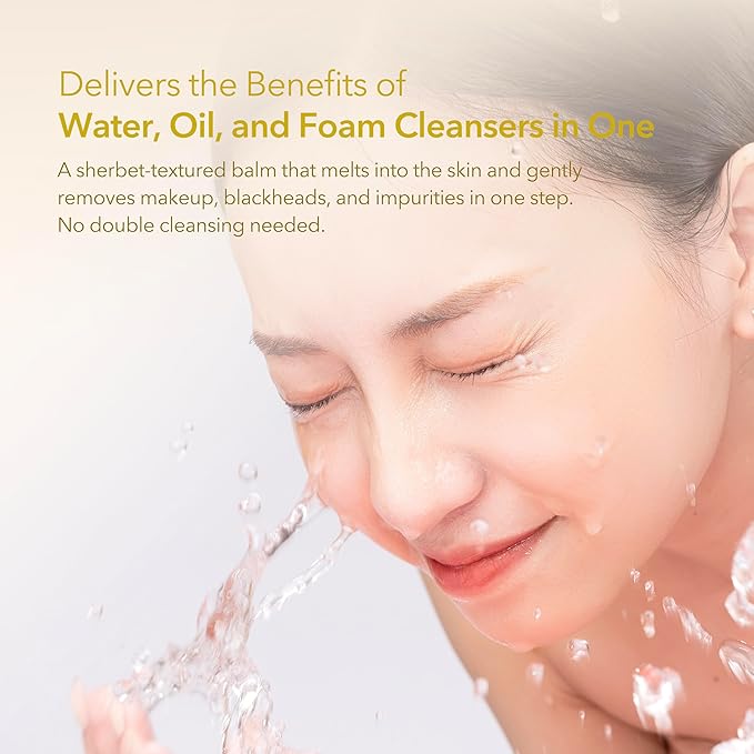 Edelweiss Cleansing Balm – Vegan Makeup Remover and Face Cleanser with Natural Flower Extracts. Korean Skincare, No Parabens or Sulfates (3.38 fl oz)-FemmiqueWomen