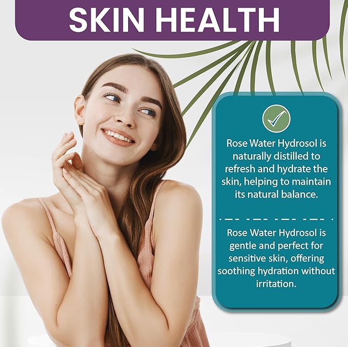 Dr Joe Lab White Rose Water Hydrosol - Natural Distilled Bulgarian Non-GMO Vegan Hydrating Toning Spray Mist Face Hair Skin Pores Locs Dreads - Packaging May Vary (1 Gallon)-FemmiqueWomen