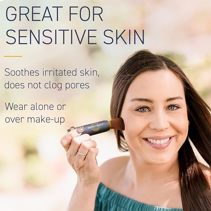 Brush On Block Full Face Sun Protection Kit, Translucent Mineral Powdered Sunscreen & Protective Lip Oil SPF 30, Reef Friendly, FSA HSA Eligible-FemmiqueWomen