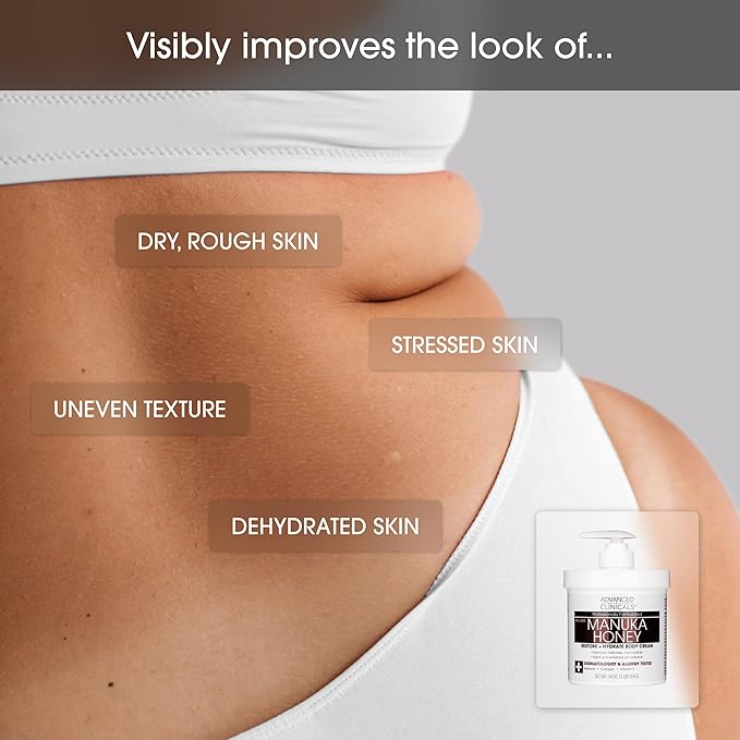 Advanced Clinicals Vitamin C Brightening Cream + Manuka Honey Body Lotion & Face Moisturizer 2pc Skincare Set For Women & Men | Body Butter Creams Help Reduce Appearance Of Dark Spots & Dry Skin, 2pc-FemmiqueWomen