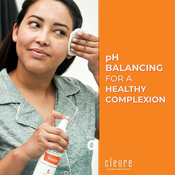 Cleure Alcohol Free Toner for Sensitive Skin - Balancing pH Toner for Face - Paraben, Salicylate, & Fragrance Free (8 oz, Pack of 1)-FemmiqueWomen