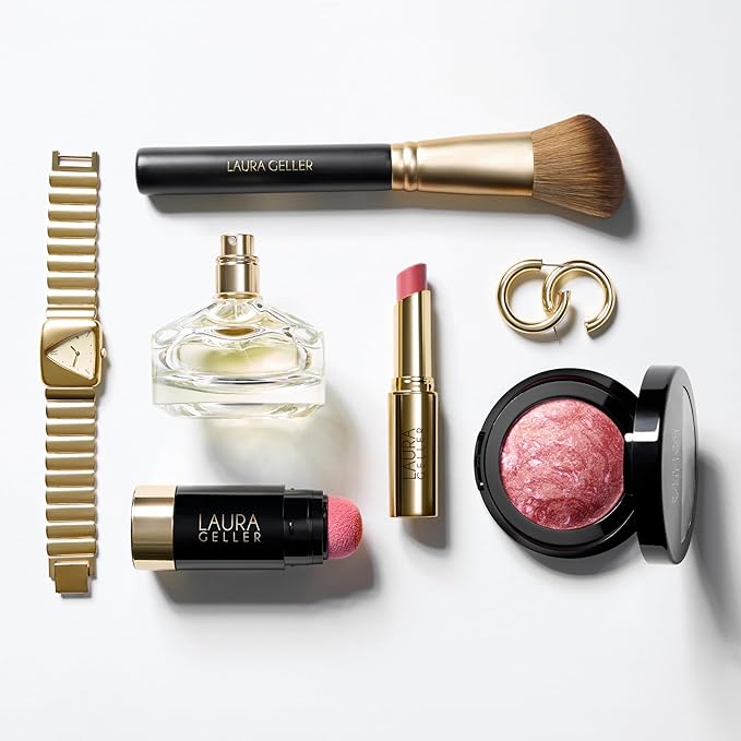 LAURA GELLER NEW YORK Angled Blush Brush with Black Wooden Handle & Dense Bristles for Makeup Application-FemmiqueWomen