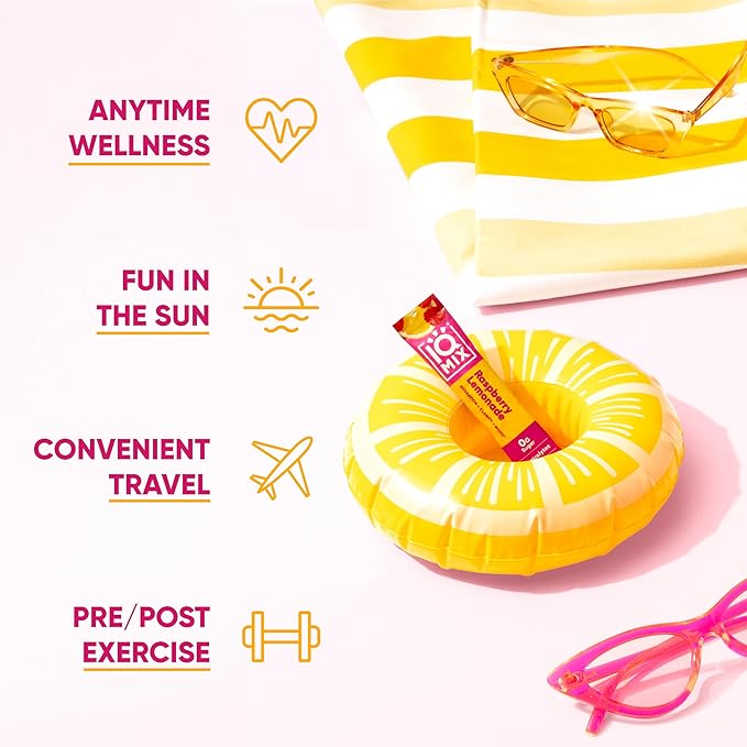 IQMIX Hydration Electrolyte Powder – 4-in-1 Formula for Hydration, Mental Clarity, Mood and Recovery – Sugar-Free Drink Mix, Keto, Magnesium L-Threonate, Lion’s Mane – 20 Count New Raspberry Lemonade-FemmiqueWomen