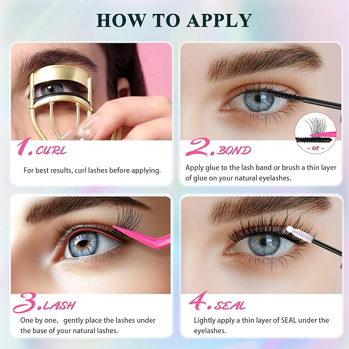 Lash Clusters Wispy - Lash Clusters,30D 40D Lash Clusters For Natural Look WideSpan 8-16MM Eyelash Clusters D Curl Lash Clusters For DIY Lashes At Home-FemmiqueWomen