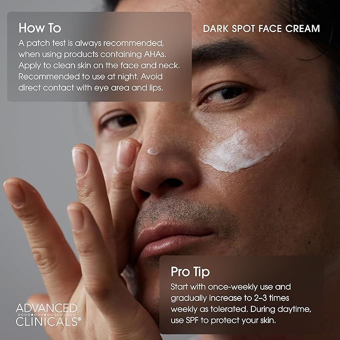 Advanced Clinicals Dark Spot Face Moisturizer | Lactic Acid Lotion For Face With Caffeine, Cocoa Butter, & Vitamin A | Brightening Cream Visibly Reduces Look Of Dark Spots & Uneven Skin Tone, 2 Fl Oz-FemmiqueWomen
