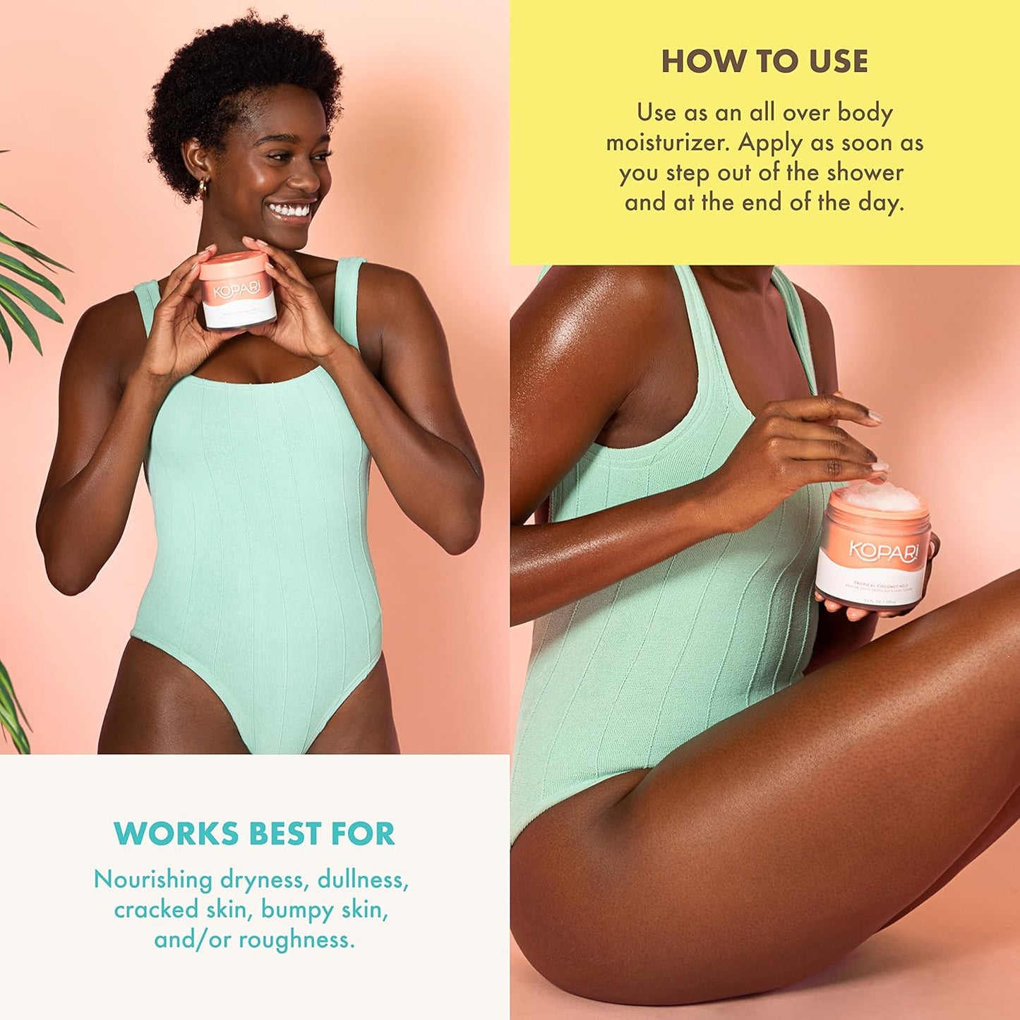 Kopari Organic Tropical Coconut Melt, Multi Purpose Moisturizer, 100% Unrefined Coconut Oil, Body, Hair and Face, Clean & All Natural, 5 oz-FemmiqueWomen