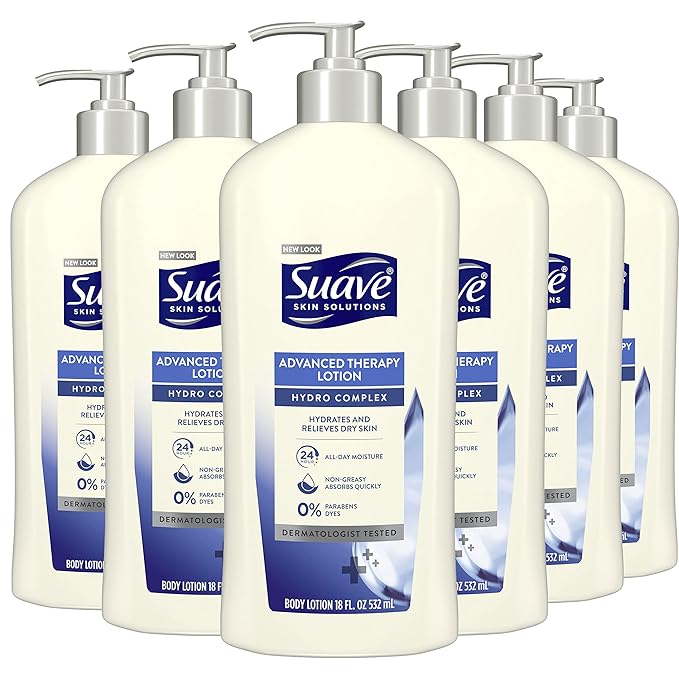 Suave Skin Solutions Body Lotion, Advanced Therapy, 18 Fl Oz (Pack of 6)-FemmiqueWomen