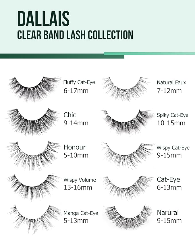 Cat Eye Lashes Soft Mink False Eyelashes Natural False Lashes Wispy Fake Lashes C Curl Faux Mink Lashes Fluffy False Lashes Pack 17MM-FemmiqueWomen