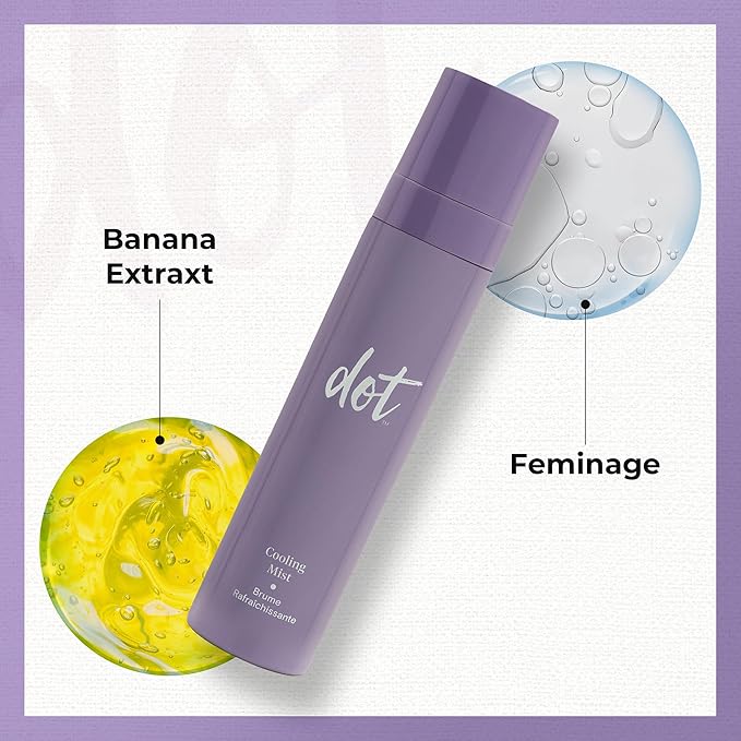 dot Cooling Facial Mist With Vitamin C, Plant-Based Antioxidants & Skin Revitalizing Feminage - Face Mist that Moistures, Rejuvenates & Clarifies – For All Skin Types – Menopause Skincare - 3.4 oz-FemmiqueWomen
