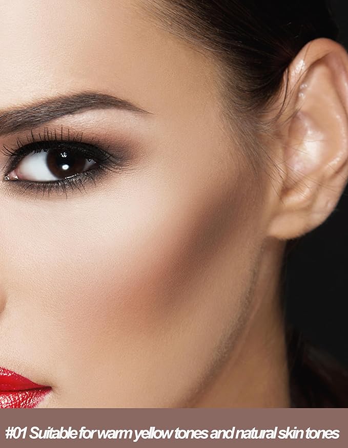 2 in 1 Contour Palette Face Sculpting Grey Contour Powder Palette Face Bronzer Makeup Contouring Palette with Mirror - Highly Pigmented Contour Shadow For Light Skin tone-FemmiqueWomen