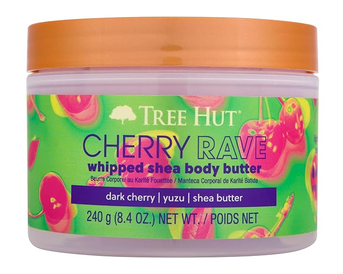 Tree Hut Cherry Rave Whipped Shea Body Butter | Long-lasting Hydration Leaves Skin Feeling Soft & Moisturized | Limited Edition Fall | Nourishing Essential Body Care | 8.4 fl oz.-FemmiqueWomen