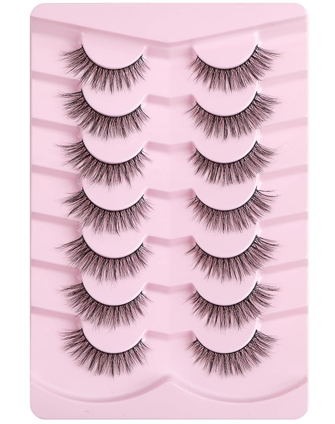 Natural Lashes Mink Natural Eyelashes False Eyelashes Natural Look False Lashes Wispy Eye Lashes Cat Eyelashes Fake Lashes KD02-FemmiqueWomen