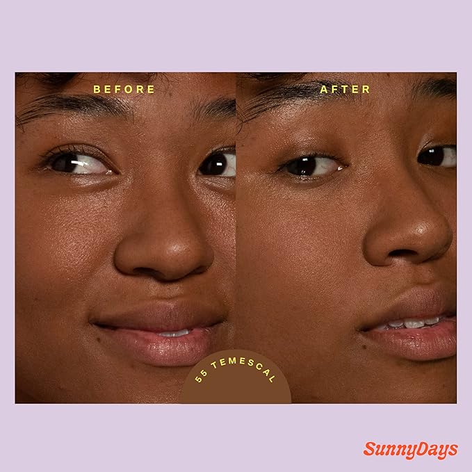 Tower 28 Beauty SunnyDays SPF 30 Tinted Mineral Sunscreen - For Sensitive Skin - 2-in-1 Facial Broad Spectrum UVA/UVB Protection + Foundation – Shade 55 TEMESCAL, 1 Fl Oz-FemmiqueWomen