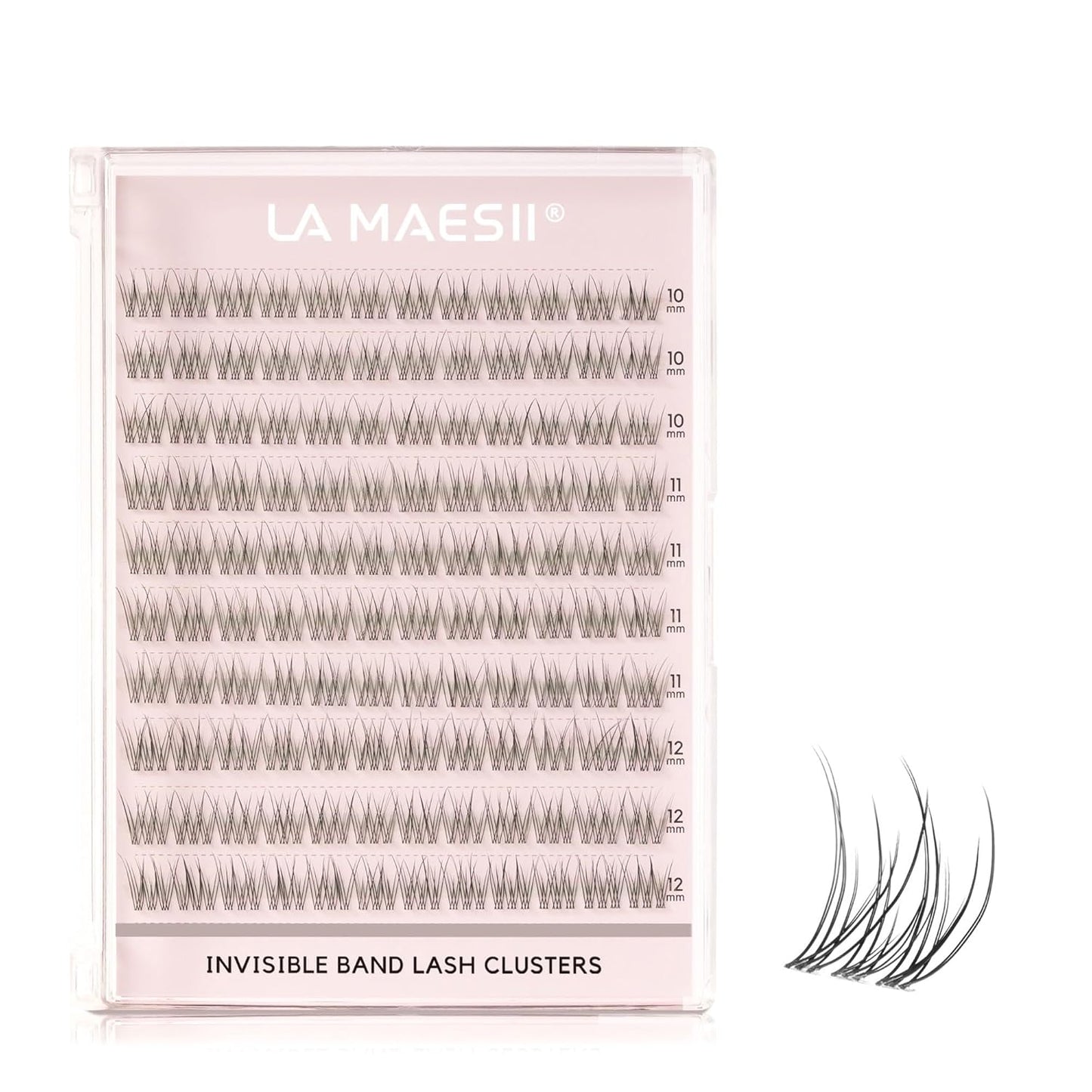 120Pcs Clear Band Lash Clusters 10-14mm Natural Look Cluster Eyelashes C Curl Resuable Invisible Band Individual Cluster Lashes(22)-FemmiqueWomen
