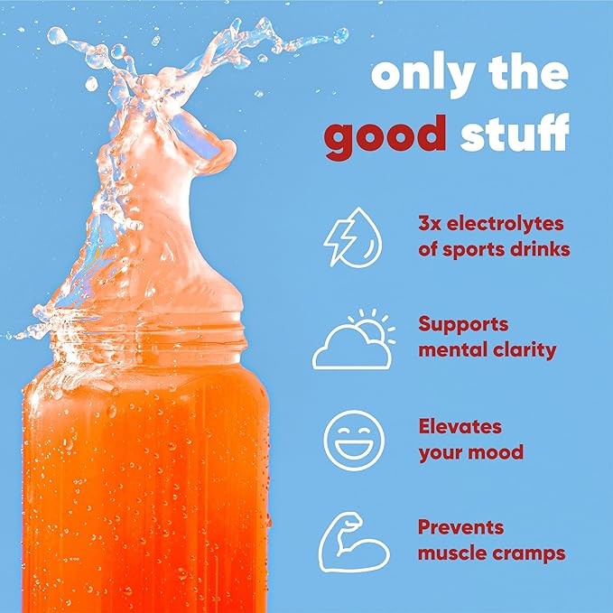 IQMIX Hydration Electrolyte Powder – 4-in-1 Formula for Hydration, Mental Clarity, Mood and Recovery – Sugar-Free Drink Mix, Keto, Magnesium L-Threonate, Lion’s Mane – 40 Count Blood Orange-FemmiqueWomen