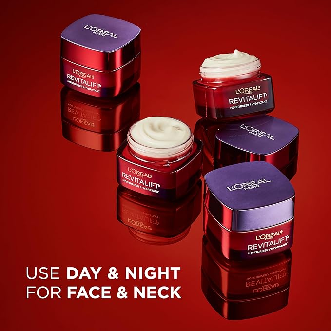 L'Oreal Paris Revitalift Triple Power Anti-Aging Face Moisturizer Travel Size, Pro Retinol, Hyaluronic Acid & Vitamin C, Reduce Wrinkles, Trial 0.5 Oz-FemmiqueWomen