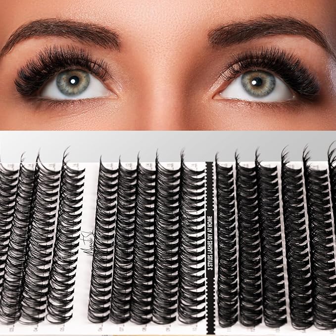 DIY Lash Extensions Kit 320pcs Individual Lashes Clusters 30D 40D 60D D Curl Eyelash Extension Kit with Applicator and Lash Bond&Seal, Lash Remover For False Eyelash Mix 11-20mm (30D+40D+60D KIT)-FemmiqueWomen