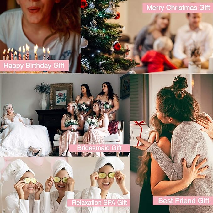 Gift Box for Women, Self Care Gifts for Women, Unique Gifts for Mom, Sister, Aunt, Grandma, Best Friends, Birthday Gifts for Women, Gift Basket, Spa Beauty Skincare Sets, Mother’s Day Gifts-FemmiqueWomen