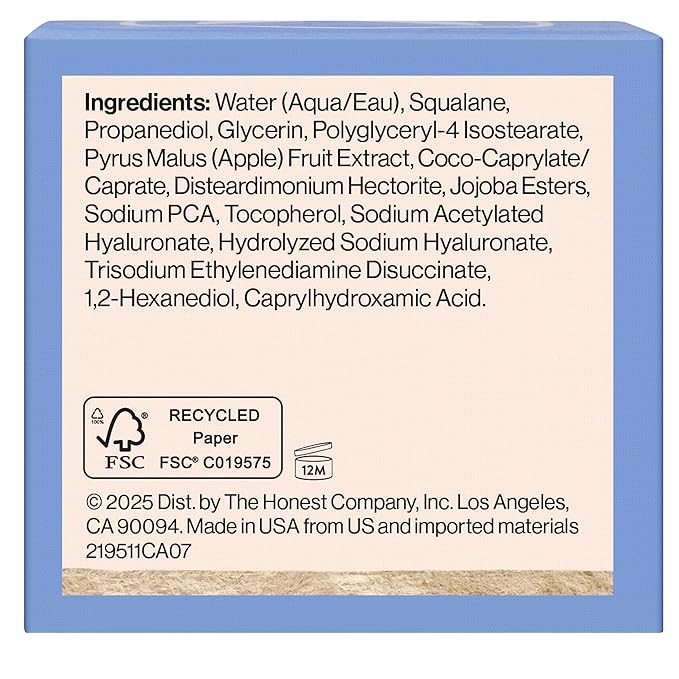 Honest Beauty Hydrogel Cream with Hyaluronic Acid | Lightweight, Moisturizing Water Cream | Gentle for Sensitive Skin, Fragrance Free, Vegan | 1.7 fl oz-FemmiqueWomen