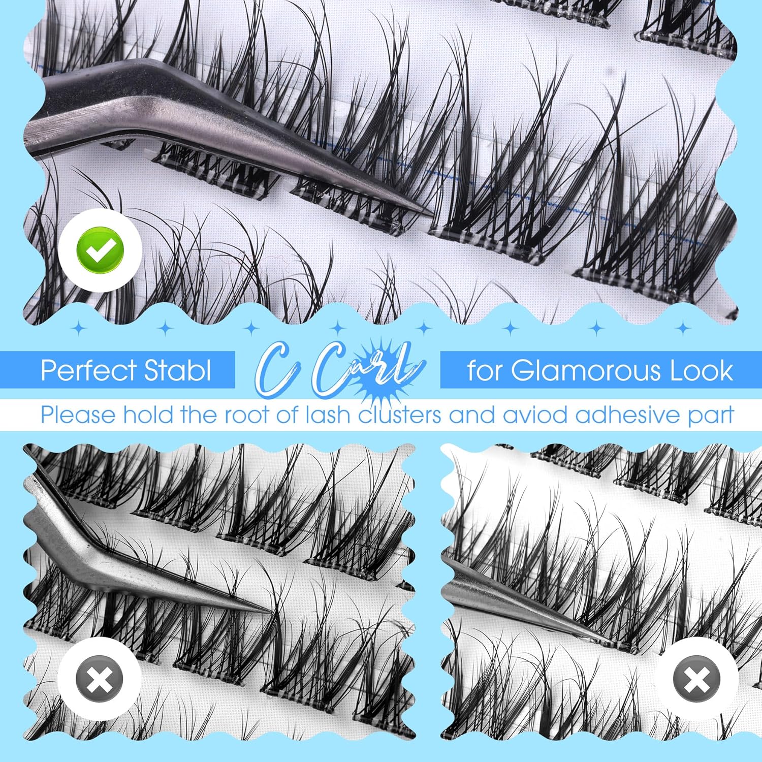 Natural Self Adhesive Eyelashes 10-16MM Wispy Press on Lashes Pre Glued Lash Clusters No Glue Needed Press on Eyelash Clusters Reusable Self Adhesive Lash Clusters Easy to Apply by JIMIRE-FemmiqueWomen