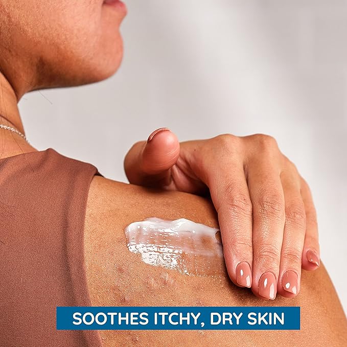 Aveeno Skin Relief Fragrance-Free Moisturizing Lotion for Sensitive Skin, with Natural Shea Butter & Triple Oat Complex, Unscented Therapeutic Body Lotion for Itchy, Extra-Dry Skin, 18 fl. oz-FemmiqueWomen