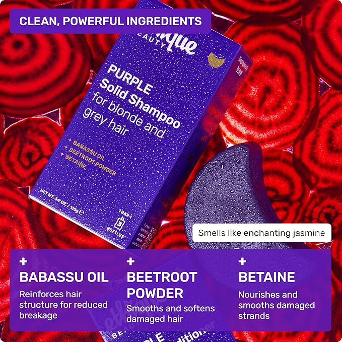 Ethique Purple Shampoo Bar for toning brassy hair - Plastic-Free, Cruelty-Free, Vegan, 3.88 oz - Formerly Tone It Down-FemmiqueWomen