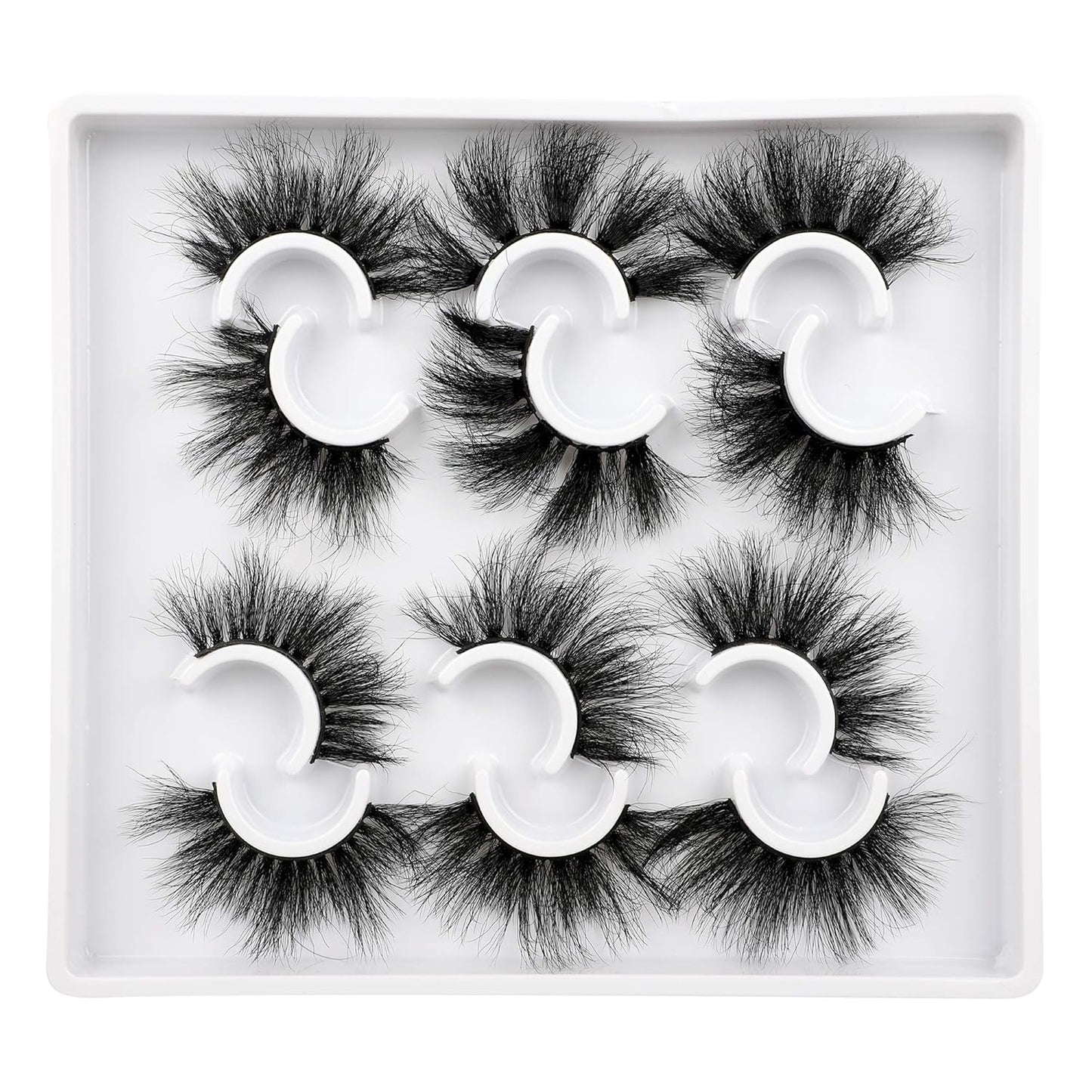 Mink Lashes Fluffy Eyelashes Dramatic Long Wispy Fake Eyelashes Thick 6 Styles Mixed Luxury Russian Strip D Curl False lashes Soft Handmade Reusable Lashes Pack-FemmiqueWomen