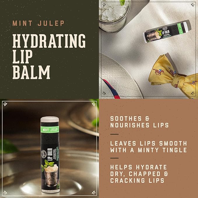 18.21 Man Made Lip Balm - Mint Julep Flavor, Lip Protectant Hydrates & Moisturizes with Beeswax, Cocoa Butter & Vitamin E - For chapped and dry lips-FemmiqueWomen
