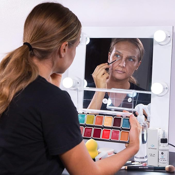 12-Color Complexion Alcohol-Activated Palette, Professional Quick Drying Waterproof SFX Makeup, Tattoo Cover-FemmiqueWomen