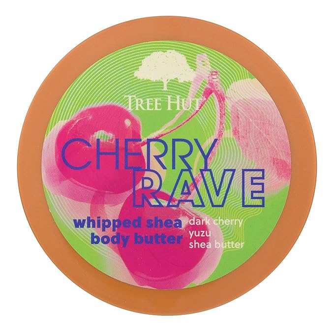 Tree Hut Cherry Rave Whipped Shea Body Butter | Long-lasting Hydration Leaves Skin Feeling Soft & Moisturized | Limited Edition Fall | Nourishing Essential Body Care | 8.4 fl oz.-FemmiqueWomen