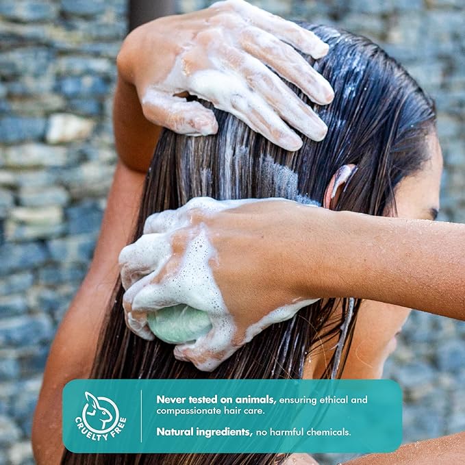 Castor Oil Shampoo Bar with Peppermint Essential Oils & Biotin - For Hair Growth, Strengthening, Thickening & Volumizing - Shampoo for Women and Men - Free of Parabens & Sulfates - Made in USA - 4.5oz-FemmiqueWomen