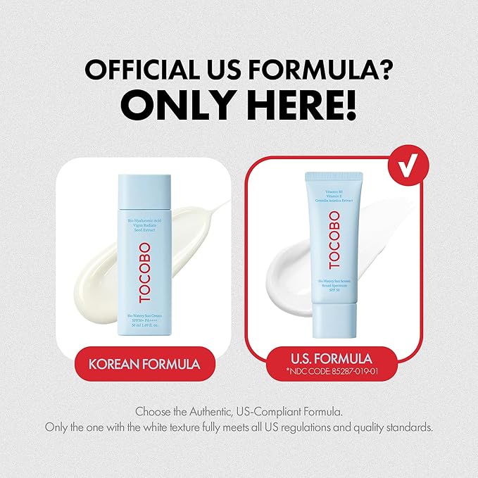 Bio Watery Sunscreen SPF 50 Broad Spectrum Korean Facial Sun Cream with Hyaluronic Acid - Lightweight Daily Face Sunblock Lotion - Vegan, Hypoallergenic, Oxybenzone-Free 1.35 fl oz